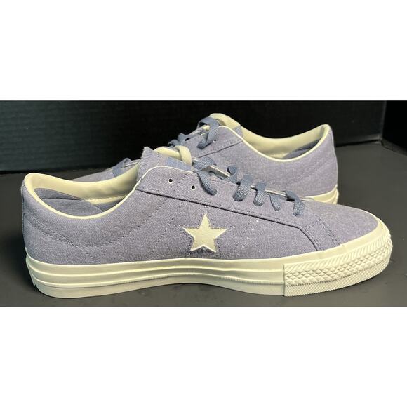 Converse One Star Men’s Blue Canvas Size 11 NEW Extra Laces - Picture 3 of 10